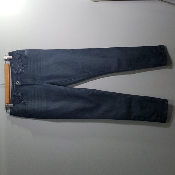 Kenneth Cole jeans womens size 27 US 4 dark blue distressed ankle slit … - Picture 1 of 16